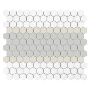 Dunin House Loves Mini Hexagon Stripe 3.C Matt 26x30 mozaika gresowa heksagonalna dekoracyjna