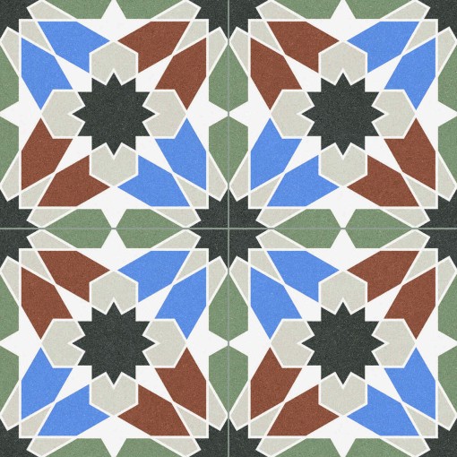 Gresowa patchworkowa płytka podłogowa Dvomo by Peronda Marrakesh 45,2x45,2