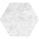 Płytka heksagonalna imitująca kamień, matowa, w kolorze białym Colorker Hexa Solange White 227962 23,2x26,7