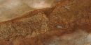 Płytka gresowa szkliwiona imitująca marmur, w kolorze pomarańczowym, powierzchnia poler Paradyż Ceramika Abstract Rust Poler 59,8x119,8