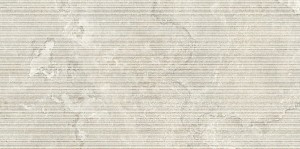 Impronta Dorset  Bianco Cross Cut Ribbed DR01BAR 60x120 strukturalna płytka gresowa imitująca kamień