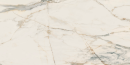 Płytka gresowa, imitująca marmur, w kolorze kremowo-białym, z żyłami, w matowym wykończeniu Paradyż Ceramika Passion White Mat 59,8x119,8
