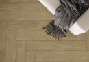 Płytka podłogowa, drewnopodobna, w kolorze brązowym Paradyż Ceramika Warmwood Gold Struktura Mat