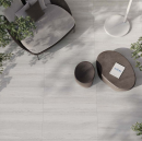 Płytka podłogowa imitująca kamień, matowa, w kolorze szarym Flaviker Double Linear Grey Naturale