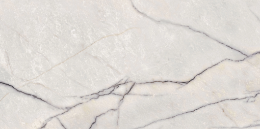 Płytka gresowa imitująca marmur, w kolorze szarym z żyłami, powierzchnia naturalna matowa Flaviker Supreme Treasure Greylac Platinum Naturale 0009065 60x120