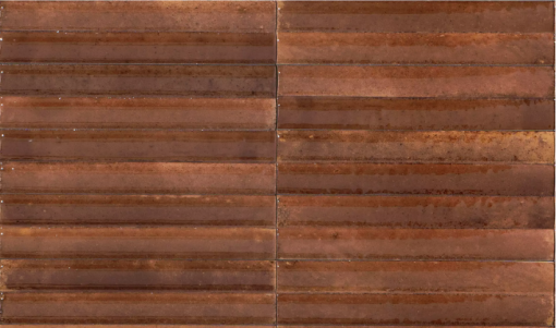 Gresowa, strukturalna płytka cegiełka w stylu rustykalnym Marazzi Lume Caramel Lux Struttura 3D Swing MP95 Lux