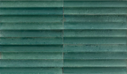 Gresowa, strukturalna płytka cegiełka w stylu rustykalnym Marazzi Lume Emerald Lux Struttura 3D Swing MP9A Lux