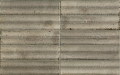 Gresowa, strukturalna płytka cegiełka w stylu rustykalnym Marazzi Lume Greige Lux Struttura 3D Swing MP93 Lux
