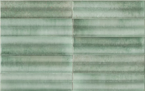 Gresowa, strukturalna płytka cegiełka w stylu rustykalnym Marazzi Lume Turquoise Lux Struttura 3D Swing MP98 Lux