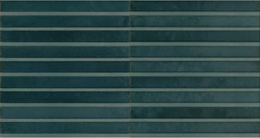 Gresowa, strukturalna płytka cegiełka w stylu rustykalnym Marazzi Lume Blue Lux Struttura 3D Rake MP9H Lux