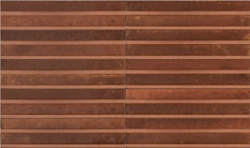 Gresowa, strukturalna płytka cegiełka w stylu rustykalnym Marazzi Lume Caramel Lux Struttura 3D Rake MP9K Lux