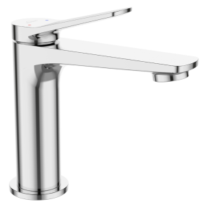 Invena chromowana stojąca bateria umywalkowa Alonia BU-70-001-V