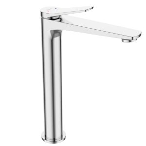 Invena chromowana wysoka stojąca bateria umywalkowa Alonia BU-70-W01-V