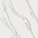 Płytka gresowa, w kolorze białym z szarymi żyłami, imitująca marmur Mirage Jewels Calacatta Reale Lucido JW02 120x120 SI68
