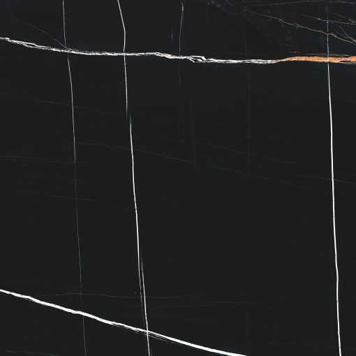 Płytka gresowa, w kolorze czarnym z żyłami, imitująca marmur Mirage Jewels Moonless Lucido JW17 60x60 TV59