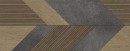 Płytka ścienna drewnopodobna z efektem kamienia w kolorze brązowo-szarym Porcelanosa Gent Stone 3D Roble Matt 59,6x150 100337327