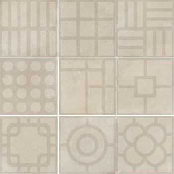 Płytka gresowa ze wzorem w kolorze beżowym imitująca kamień, matowa powierzchnia Imola Crew Umami Beige CR UMAMI 90B 90x90