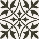 Płytka gresowa pachworkowa w kolorze czarno-białym w orientalnym wzorze, matowe wykończenie Marmara Omami Arabesk 33x33