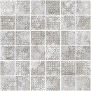 Mozaika pachwork w kolorze szarym, naturalna powierzchnia Aparici Rug Grey Nat Mosaico 29,75x29,75