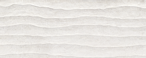 Płytka ścienna imitująca beton, w kolorze białym, matowa, strukturalna powierzchnia Porcelanosa Baltimore Contour White 33,3x100 100295026