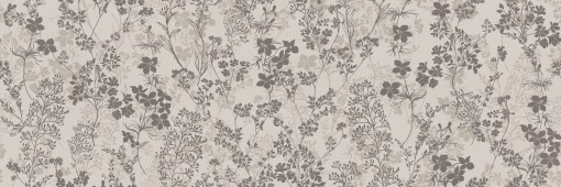 Matowa, dekoracyjna płytka ścienna w kwiaty,  Marazzi Cementum Wall Decoro Flowery Caldo Touch 40x120 cm MMDV