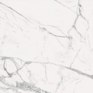 Marazzi Fabula Statuario 100x100 MMDZ biała płytka imitująca marmur z szarymi żyłami