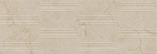 Ceramiczna płytka ścienna Marazzi Fabula Wall 3D Gentle Marfil 33x100 cm z deseniem lastryko i efektem 3D