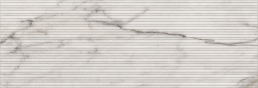 Biała płytka ścienna z efektem 3D Marazzi Wall 3D Mikado Golden 33x100 cm MN2S imitująca marmur z pozłacanymi żyłkami