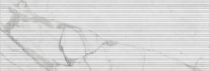 Marazzi Fabula Wall 3D Mikado Statuario 33x100 MN2U biała płytka ścienna imitująca marmur z szarymi żyłkami