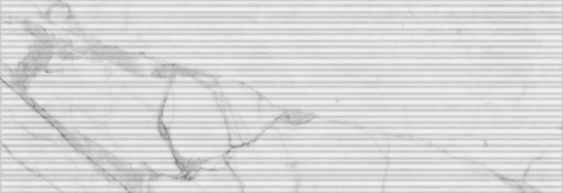 Biała płytka ścienna z efektem 3D Marazzi Fabula Wall 3D Mikado Statuario 33x100 cm MN2U imitująca marmur z szarymi żyłkami