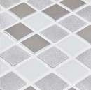 Dunin S-Series SMX Monaco 31,5x31,5 srebrno-szara szklana mozaika dekoracyjna