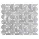 Dunin Allumi Tabs Silver 35x29,8 srebrna metalowa mozaika ścienna dekoracyjna