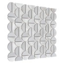 Dunin Allumi Tabs Silver 35x29,8 srebrna metalowa mozaika ścienna dekoracyjna