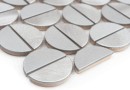 Dunin Allumi Tabs Silver 35x29,8 srebrna metalowa mozaika ścienna dekoracyjna