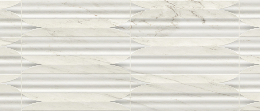 Płytka ścienna marmuropodobna w kolorze białym, strukturalna powierzchnia Porcelanosa Deco Glem White 59,6x150 100354919