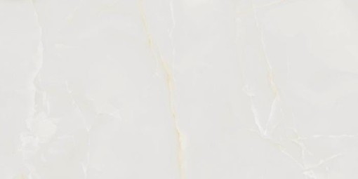 Biała płytka Marazzi Grande Marble Look Onice Avorio Lux 60x120 cm MEX4 imitująca marmur z subtelnymi szarymi i złotymi żyłkami, tworzącymi organiczny wzór
