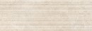 Płytka ścienna Marazzi Limestone Wall Sand 3D Mikado 40x120 MFCJ z jasnym, beżowym tłem i prążkowaną strukturą 3D