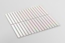 Mozaika dekoracyjna ścienna w kolorze białym, połysk Raw Decor Stick Holo White Połysk 29,6x29,6