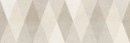 Płytka Marazzi Limestone Wall Decoro Losanga Touch 40x120 MFCR z jasnym, beżowym tłem i trójwymiarowym wzorem rombów