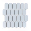 Mozaika dekoracyjna ścienno-podłogowa w kolorze niebieskim, matowa, strukturalna powierzchnia 3D Raw Decor Wave Baby Blue Matowy 28,8x29,75