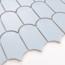 Mozaika dekoracyjna ścienno-podłogowa w kolorze niebieskim, matowa, strukturalna powierzchnia 3D Raw Decor Wave Baby Blue Matowy 28,8x29,75