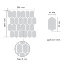 Mozaika dekoracyjna Raw Decor Wave wymiary