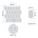 Mozaika dekoracyjna Raw Decor Wave wymiary