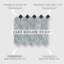 Mozaika dekoracyjna ścienno-podłogowa w kolorze szarym, matowa powierzchnia Raw Decor Cecile Concrete Matowa z Czarną Koniczyną 25x22,8