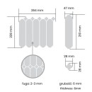 Mozaika dekoracyjna Raw Decor Cecile wymiary