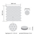 Mozaika dekoracyjna Raw Decor Candy wymiary