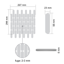Mozaika dekoracyjna Raw Decor Eclair wymiary