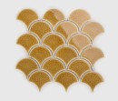 Mozaika dekoracyjna ścienna w kolorze złotym, połysk Raw Decor Flabellum Amber Połysk 27,5x28,5