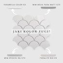 Mozaika dekoracyjna ścienna w kolorze szarym, połysk Raw Decor Flabellum Grey Połysk 27,5x28,5
