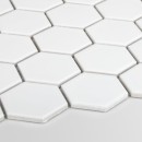 Mozaika dekoracyjna ścienno-podłogowa w kolorze białym, matowa powierzchnia Raw Decor Heksagon Duży Biały Matowy 27,1x28,1